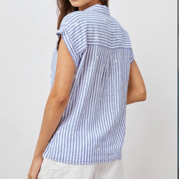 Rails blue striped daisy embroidered top - Picture 10 of 13